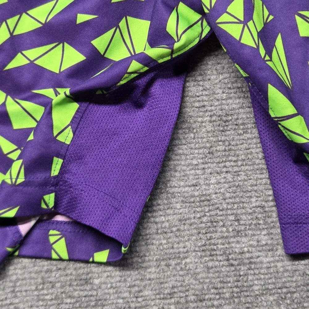 Jordan Dri-FIT Basketball Shorts Mens S Purple Volt Geometric All Over Print Y2K